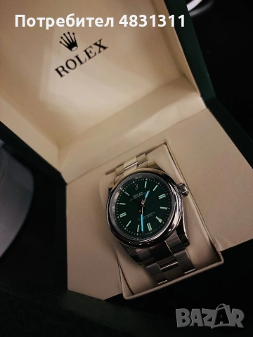 Rolex Oyster Perpetual 41mm Oystersteel Green, снимка 2 - Луксозни - 55004987