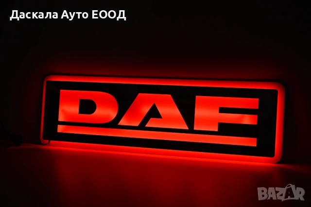Огледална 3D табела за ДАФ DAF 24V, RGB с дистанционно, 75х25см