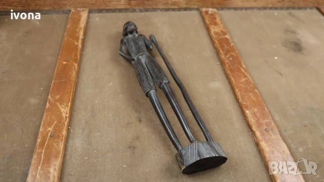 Дървена фигура на старец с тояга!, снимка 3 - Декорация за дома - 54278814