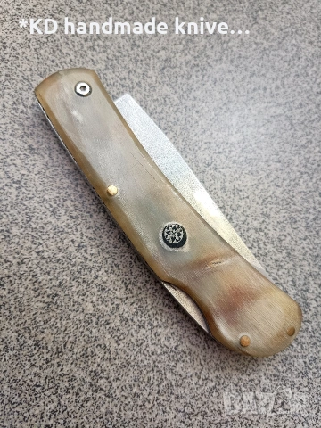 Сгъваем нож ръчно изработен, снимка 4 - Ножове - 54036810