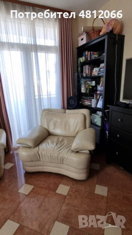 Луксозен кожен диван + фотьойл, снимка 2 - Дивани и мека мебел - 54357785