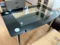 Стъклена маса с метални крака, снимка 6