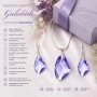 Комплект бижута Сваровски Galaktik Tanzanite – колие и обеци с лилави кристали, снимка 2