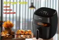 Фритюрник AirFryer, 1350W, 5.2л., LED дисплей, Горещ въздух, Таймер, до 200°C,, снимка 3