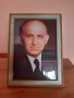 Портрет на Тодор Живков, 25/35 см. в дървена рамка, снимка 1