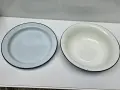 Емайлирана купа и чиния, снимка 9
