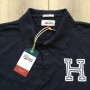 НОВА оригинална тъмно синя памучна поло тениска с яка TOMMY HILFIGER JEANS размер L от САЩ, снимка 2