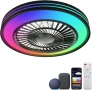 Смарт таванен вентилатор с LED RGB осветление 50 см, WiFi, Alexa, дистанционно, снимка 1