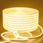 LED лента 5 м. неонова, димируема, водоустойчива 3000 K - Топло бяло, снимка 1