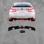 Дифузьор задна броня за BMW F30/F31 (12-18) черен гланц, F1 стоп, снимка 1