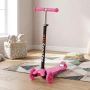 Детска сгъваема тротинетка 21st Scooter със светещи силиконови колела, розова, снимка 3