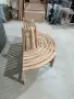 Пейка от тиково дърво, полукръг, снимка 5