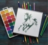 5 вида Кон коне стенсил шаблон за спрей за торта украса Scrapbooking, снимка 6