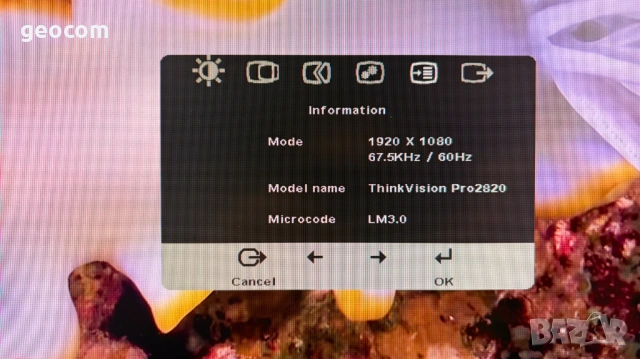 28" Lenovo ThinkVision Pro2820 FHD MVA монитор (1920x1080,6,5ms,D-SUB,DP,HDMI,USB), снимка 7 - Монитори - 54362387
