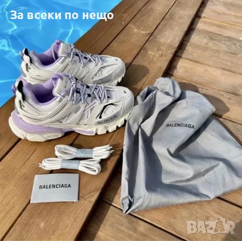 Balenciaga Track White/Purple Дамски Маратонки👟Дамски Спортни Обувки Код ch87, снимка 5 - Маратонки - 55482346