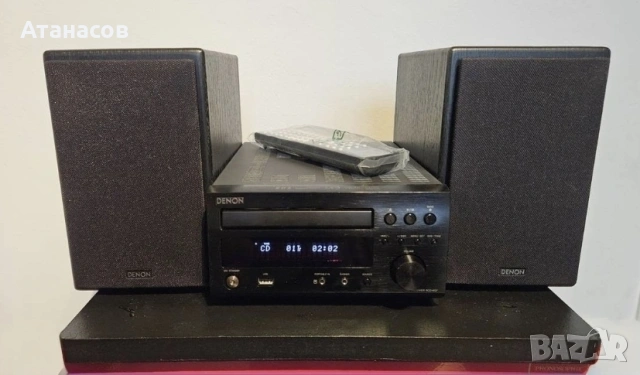 Denon RCD M 37 с дистанционно и тонколони SC M37 