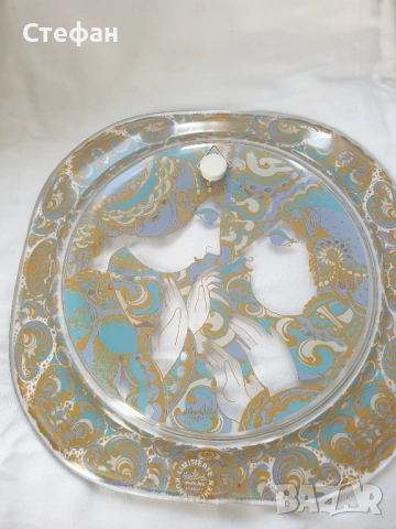 Стъклена чиния Розентал, снимка 5 - Антикварни и старинни предмети - 54306706