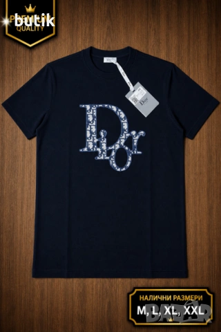 Christian Dior тъмносиня мъжка тениска – M, L, XL, XXL