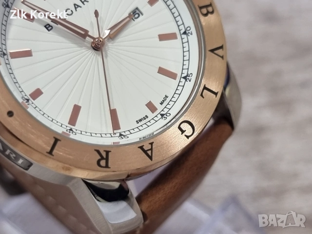 Мъжки часовник Bvlgari Rose gold, снимка 5 - Мъжки - 54607333
