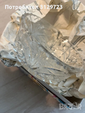 нова българска кристална купа за ядки, снимка 3 - Прибори за хранене, готвене и сервиране - 53988494