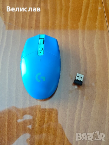 Безжична геймърска мишка Logitech g305 синя