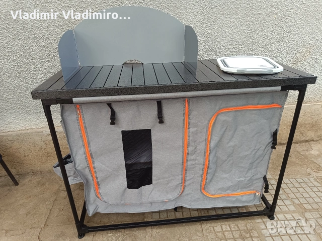 Голяма преносима кухня за къмпинг с мивка GOCAMPY 