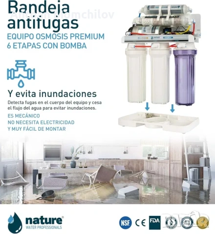 Система за обратна осмоза NATURE WATER PROFESSIONALS Premium 6 с помпа, снимка 6 - ВИК - 54805342