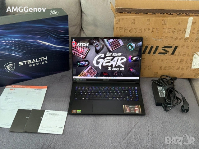 16’QHD+ 240Hz OLED/Ryzen AI 9 HX 370/RTX 5070 TI 12GB/Msi Stealth A16/32GB LPDDR5x /2TB SSD/Гаранция, снимка 2 - Лаптопи за игри - 54931239