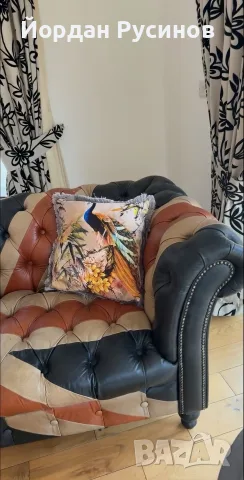 Кожен оригинален диван честърфийлд chesterfield , снимка 4 - Дивани и мека мебел - 55459700