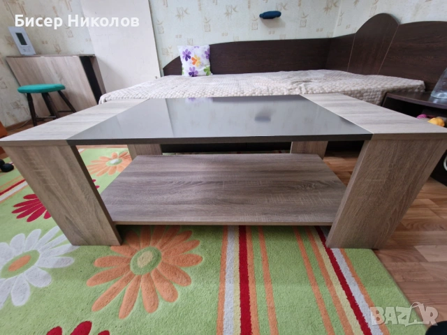 ХОЛНА МАСА ДЪБ СОНОМА БРИЛЯНТ  Ш:120см / Д:58см / В:45 см, снимка 11 - Маси - 54037766