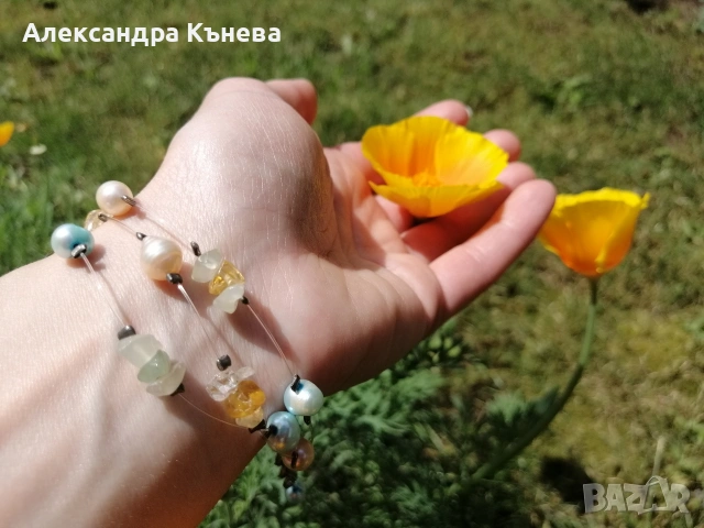Бутиков комплект колие, гривна и обеци , снимка 7 - Гривни - 50299486
