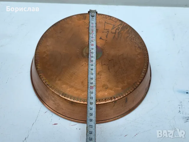 Медна тава - бакърена, снимка 2 - Съдове за готвене - 55589627