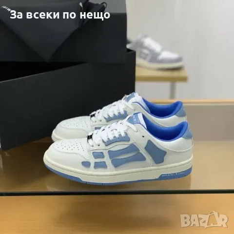 Amiri Skel Top Low Sneakers "White/Light Blue" Унисекс👟Дамски Маратонки👟Мъжки Маратонки Код ch14, снимка 6 - Маратонки - 55412777