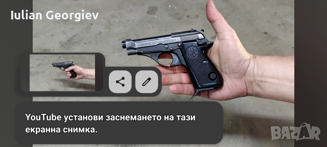 Продавам боен пистолет beretta m70-22lr, снимка 2 - Бойно оръжие - 55271622