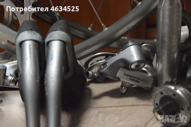 Ретро Шосеен Монтаж Shimano 600 Tricolore 6400, 7 скорости, снимка 3 - Части за велосипеди - 55000641