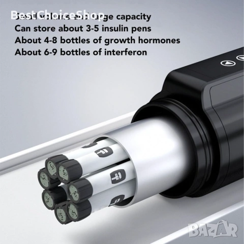 Охлаждащ / хладилник калъф за инсулинови писалки USB, 0-18° охладител за 5 писалки – 30 часа, снимка 7 - Друга електроника - 54091025