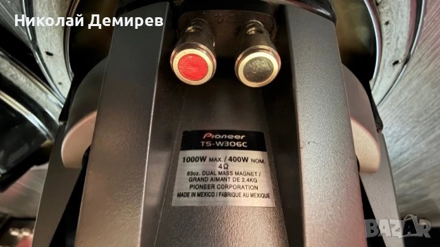 Pioneer TS-W206C 1000 wata maks 400 wata nom, снимка 4 - Тонколони - 54352450
