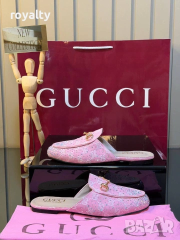 Gucci Нови Стилни Дамски Чехли Различни Цветове Гучи , снимка 3 - Чехли - 55132216