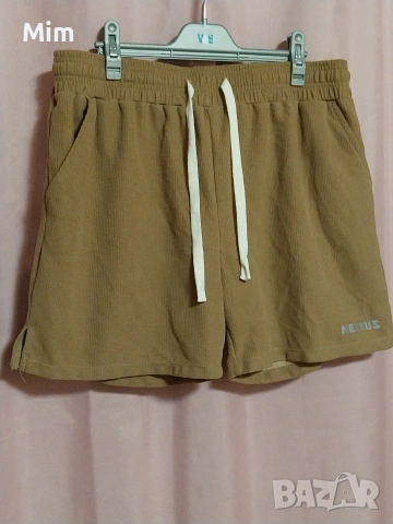 NELEUS SPORT WEAR XL Къси спортни шорти в сиво и кафяво , снимка 8 - Къси панталони и бермуди - 55215462