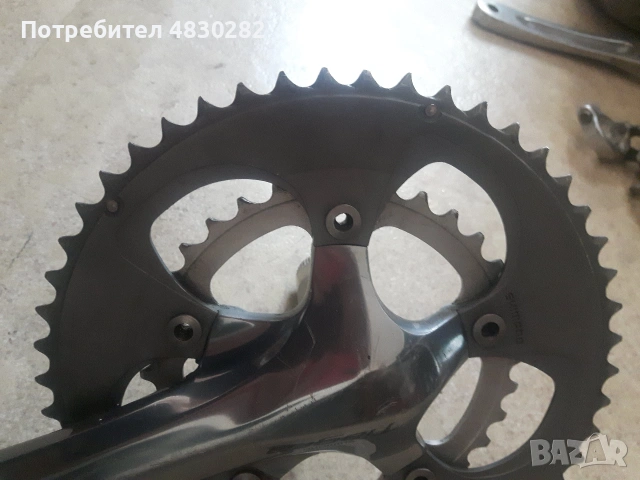 Shimano Тiagra 4600 / 170мм  Само десния курбел със плочите като на снимката, нямам ляв 170мм, снимка 6 - Части за велосипеди - 55072803