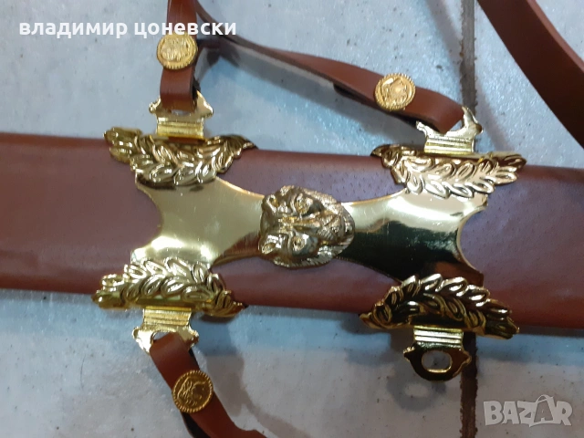 Реплика на римски меч гладиус,сабя,шпага,кортик,стоманено острие,кания обвита с кожа,тежък и масивен, снимка 4 - Колекции - 55000256