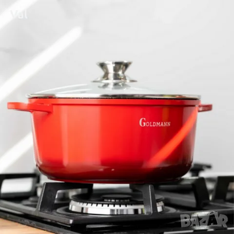 Тенджера Goldmann GM-7328R / GM-7324R, мраморно покритие, снимка 2 - Съдове за готвене - 55335035