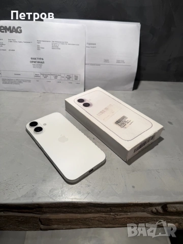 КАТО ЧИСТО НОВ Iphone 16 White + гаранция, снимка 3 - Apple iPhone - 54512455