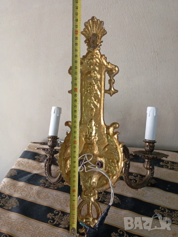 Чифт два аплика за стена арт деко, снимка 6 - Лампи за стена - 54192466