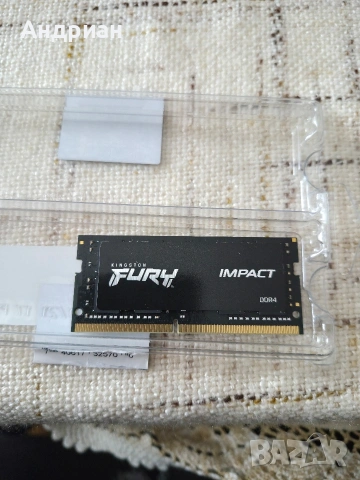 Рам памет Kingston HyperX Fury Impact DDR4 32gb (2x16) 3200mhz SODIMM, снимка 2 - RAM памет - 54161218