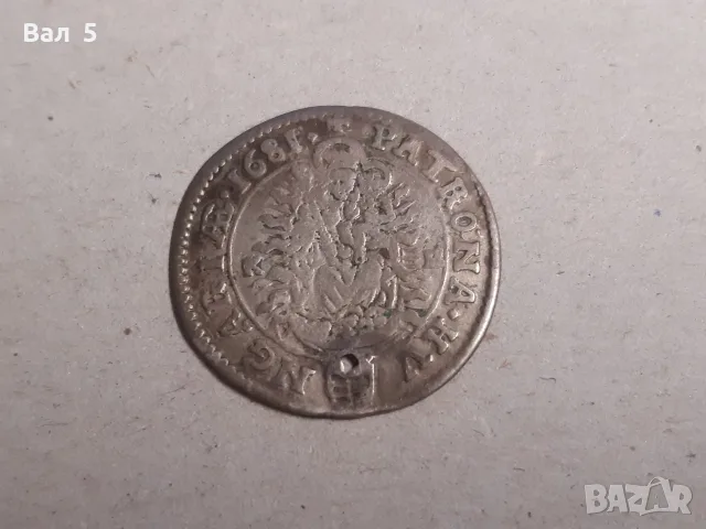 Леополд I - 1681 г. Австрия , Свещена Римска империя . Сребро, снимка 4 - Нумизматика и бонистика - 55492591