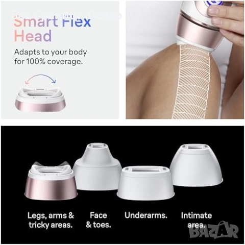 Нов Braun Skin iExpert IPL Фотоепилатор Трайна Епилация Браун PL7442 уред косми, снимка 5 - Други - 54637447