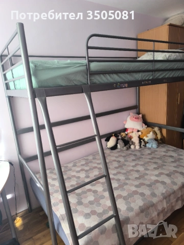 Високо легло Икеа, снимка 3 - Спални и легла - 54511393