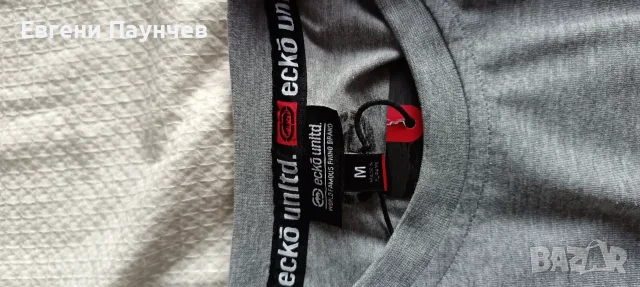 Нов с етикет Ecko unltd мъжка тениска размер М в сиво, снимка 5 - Тениски - 55477580