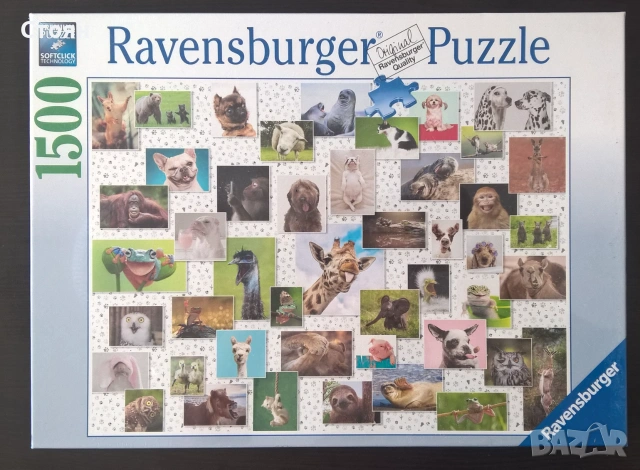 Пъзел Забавни животни - Razvensburger - 1500 части